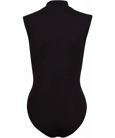 Women's Turtleneck Sleeveless Bodysuit Under Layer - Black - CN11AIWY5C5 $23.83 Shapewear