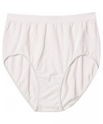 Multi Pack Bali Microfiber Solid Brief Panties - 4 Pack White Diamond Panties - CD18W696Z3A $56.31 Panties