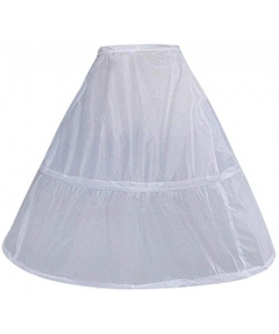 Women Petticoat- A-line Hoop Skirt- Mermaid Skirt- Tulle Crinoline- Lehenga- Underskirt Accessories - 2 Hoop - C4195ECXHSS $1...