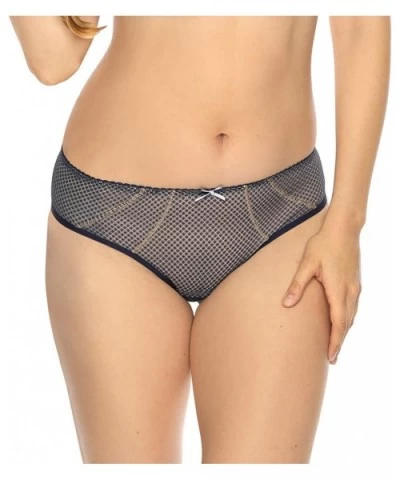 Women's Checkered Briefs 913P Julietta - Dark Blue - CX194Q5QSMQ $27.44 Panties