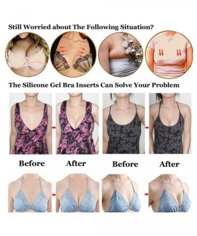 Women Breathable Silicone Bra Inserts Bikini Swimsuit Bra Pads Push Up Enhancer for Dress (Breathable Bra Insert) - Breathabl...