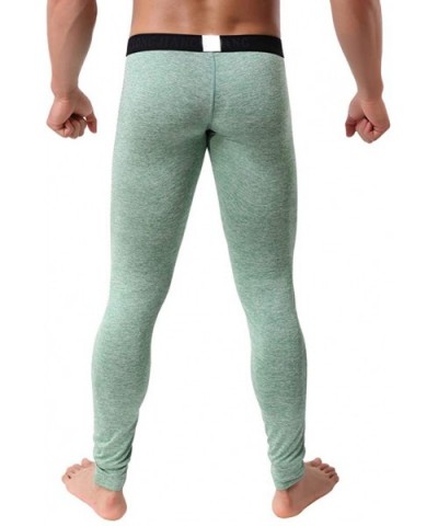 Mens Underpants- Men Spring Winter Shapewear Underpants Thermal Underwear Pants Trousers Leggings Pants - Green - CR18MGT38ZY...