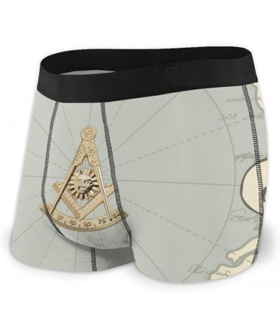 Masonic Past Master Man Flat Angle Underpants Comfortable Briefs - CB1992GG9E3 $28.24 Briefs