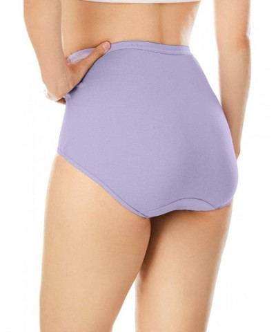 Women's Plus Size 10-Pack Pure Cotton Full-Cut Brief Underwear - Spray Pack (0237) - C8195SK8EMU $44.89 Panties