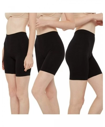 Womens Slip Shorts for Under Dresses High Waisted Summer Shorts 3-Pack - Black - CI1999256UL $23.64 Shapewear