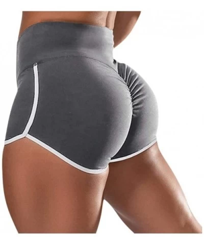 Women Basic Slip Bike Shorts Compression Workout Leggings Yoga Shorts Capris - Gray - CX198H72TG0 $19.01 Thermal Underwear