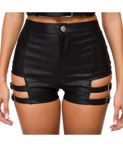 Women's Sexy Cut Off Denim Jeans Shorts Mini Hot Pants Clubwear - Style 6 Pu Leather - CI18XS554E7 $29.57 Panties