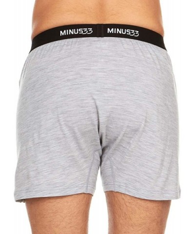 Men's Woolverino Micro Boxer Shorts - 84% Merino Wool- 12% Nylon- 4% Spandex - Ash Grey - CL18XHK0XMQ $65.79 Boxers