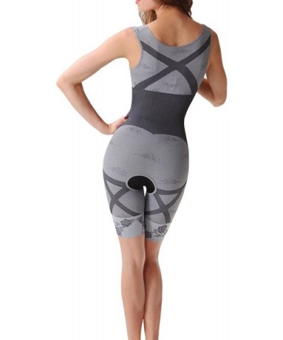 Women's Bamboo Charcoal Waist Cincher Body Shapewear - Grey - C311XXQLFIL $29.71 Shapewear