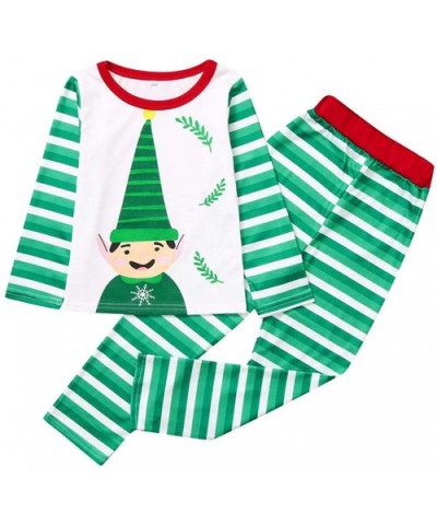 Family Christmas✿ Children Kids✿ Striped Printed Top+Pants Xmas Family Clothes Pajamas - Child - CY192ZKRK9G $21.71 Sleep Sets