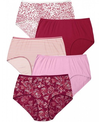 Women's Plus Size 5-Pack Pure Cotton Full-Cut Brief Underwear - Ivy Pack (0320) - CV190T3YAZ0 $32.85 Panties