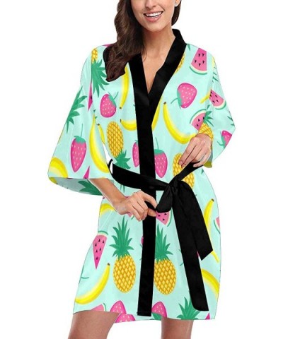 Custom Red Glittering Heart Women Kimono Robes Beach Cover Up for Parties Wedding (XS-2XL) - Multi 5 - C9190AXMIX2 $76.76 Robes