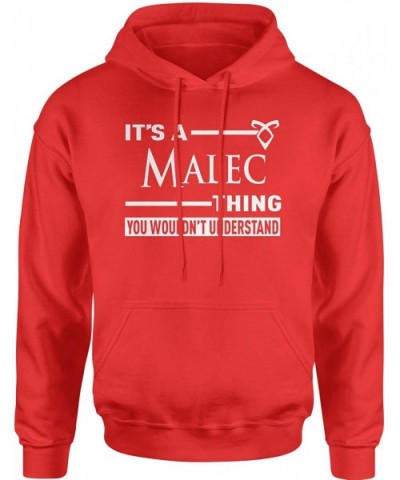 It's A Malec Thing- You Wouldn't Understand Unisex Adult Hoodie - Red - CH1809XTCME $49.68 Camisoles & Tanks