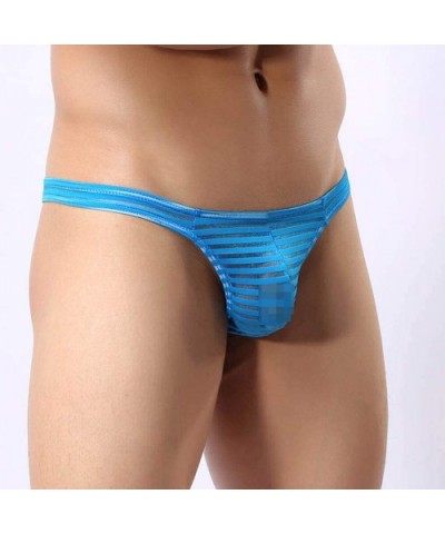 Mens Pure See Through Underwear Sexy Bulge Pouch Bikini Thong Stretch T-Back - 4-pack Mix(hdtb) - CB193QG2H7G $25.44 Briefs