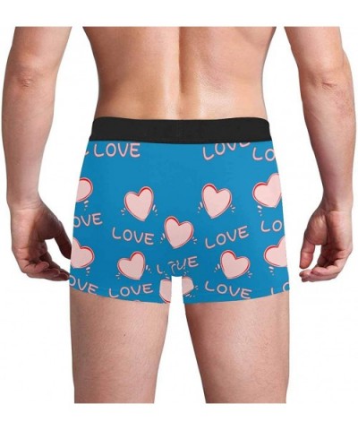 Custom Funny Face Boxers Briefs for Men Boyfriend- Customized Underwear with Picture Love Heart Makes Me Wet All Gray Stripe ...