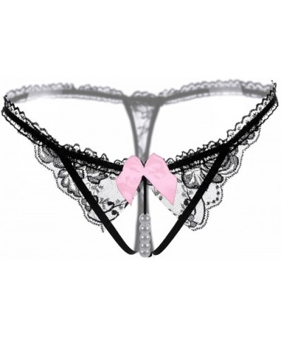 Women Sexy Panties Floral Lace G-String - Black - CM18AOXES9Y $13.36 Panties