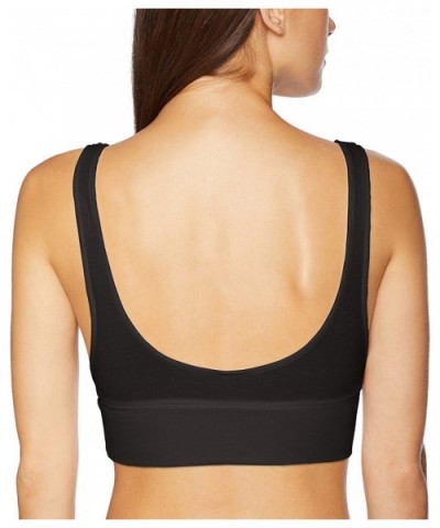 Women's Feather Weight Rib Athletic Bralette Bra - Black - CR18CNM7UEM $59.12 Bras