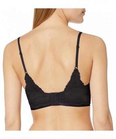 Women's Beautifully Basics Lace Unlined Crop - Black - CF120E4CCLN $44.42 Bras