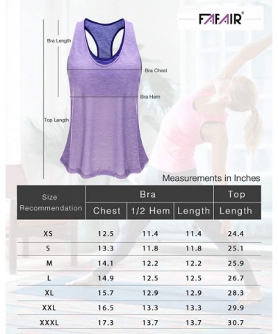 Workout Tops for Women with Built in Bra Tanks Activewear Yoga Running Shirt - White&gray Bra - CI18WKEUY0A $26.47 Camisoles ...