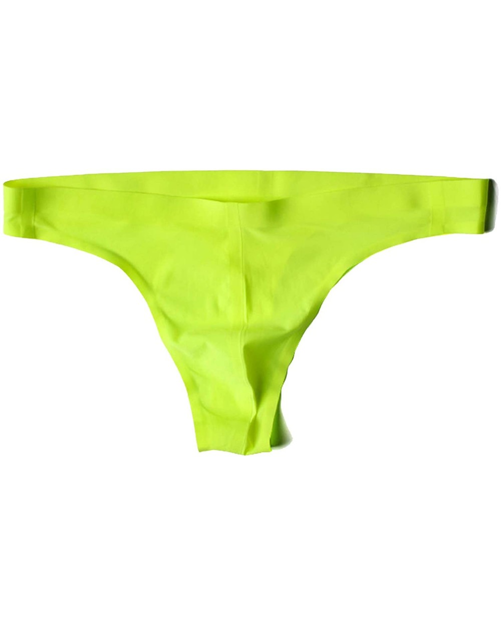 Men Sexy Briefs Underwear Ice Silk G-String Thong Tanga Exotic Panties T-Back Underpants Shorts - Fluorescent Green - CV19E74...