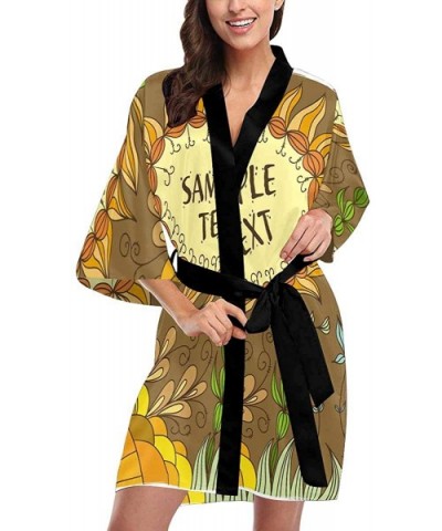 Custom Watercolor Pink Flamingo Women Kimono Robes Beach Cover Up for Parties Wedding (XS-2XL) - Multi 5 - C9194X95ON0 $79.63...