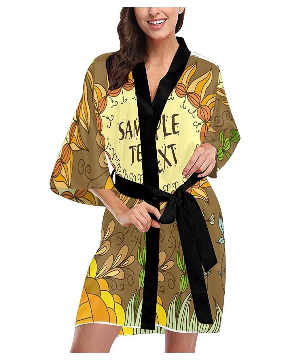 Custom Watercolor Pink Flamingo Women Kimono Robes Beach Cover Up for Parties Wedding (XS-2XL) - Multi 5 - C9194X95ON0 $79.63...