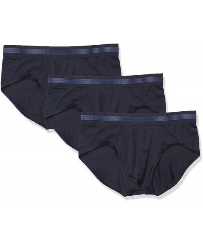 Men's 3-Pack Lightweight Performance Knit Brief - Navy - C618YDXR9RQ $37.97 Briefs