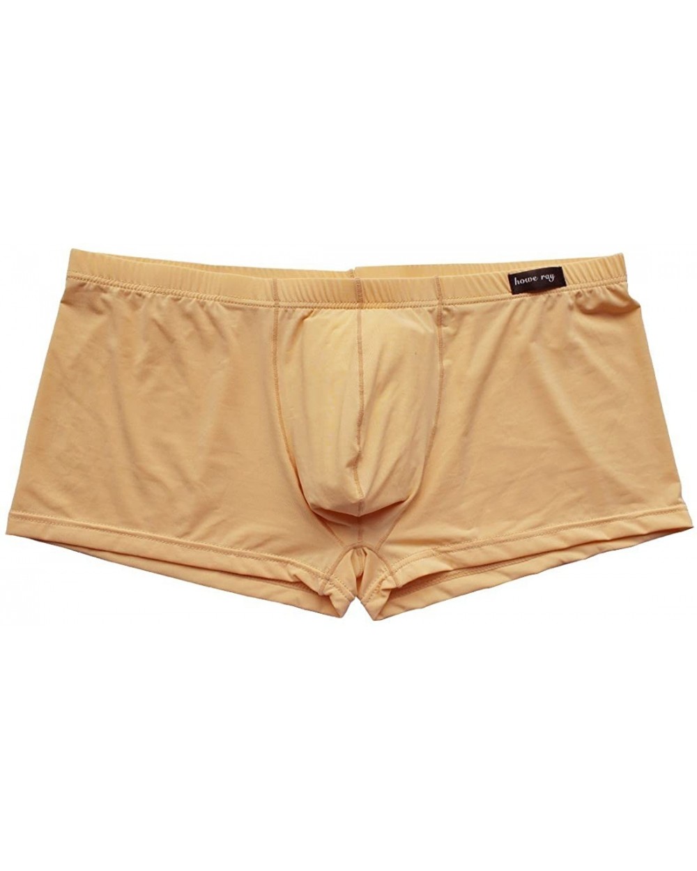 Men's Silky Boxer Briefs Shorts Bugle Pouch Underwear - Nude - CT12FVWYURH $23.66 Boxers