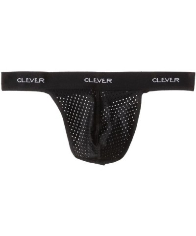 Men's Mesh Thong - Black - CI113WH6ASZ $29.77 G-Strings & Thongs