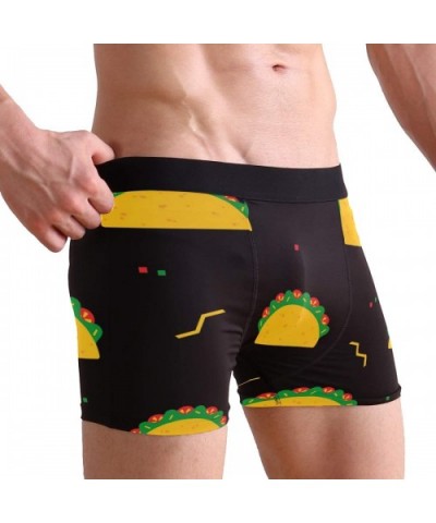 Funny Taco Meal Festival Boxer Briefs for Men Teen Boy Comfort Breathable Underwear - C718T83TU49 $22.41 Boxer Briefs