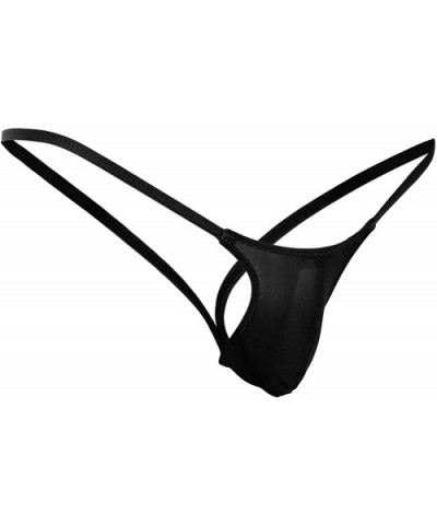 Open Back Men Underpants Low Rise Briefs G-String Thong Underwear Men Thongs and g Strings Underwear s - Black - CW19E7NZRHA ...