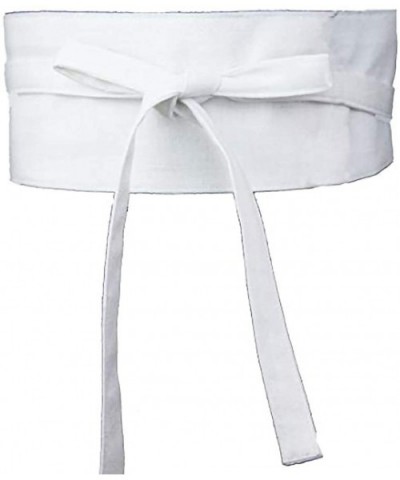 Women's Japanese Kimono Robe Obi Belt Waistband - White - CY18Y3DYXYC $21.16 Robes