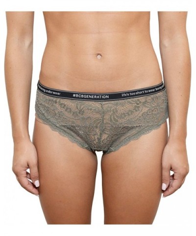 3-Pack Cheeky Panties with Logo Band Life's Too Short to Wear Boring Underwear (Olive/Black/Wine) - CX18O7OKL72 $15.83 Panties