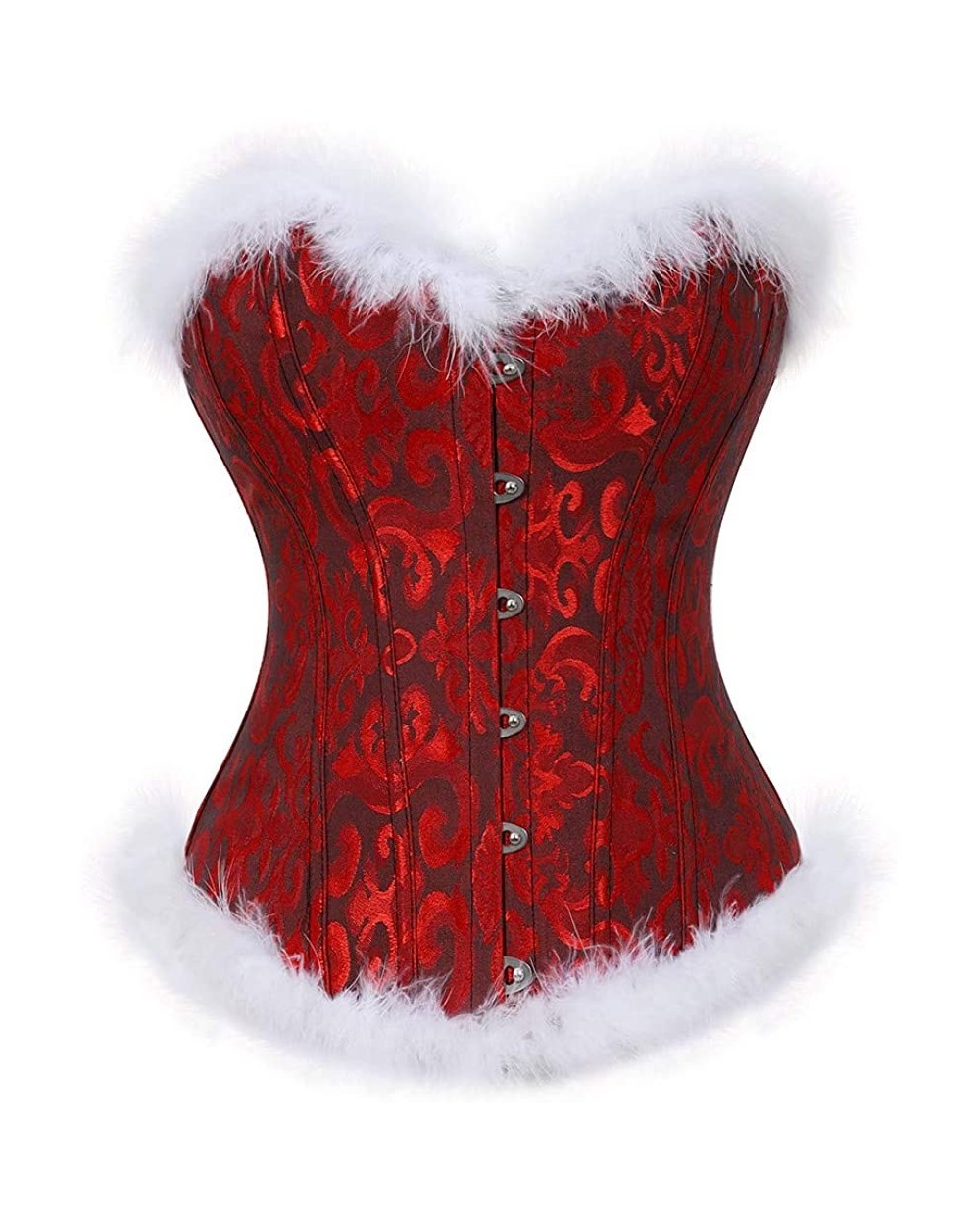 Corsets for Women Plus Size Black Corset Sexy Bustier Corset Top Lingerie - Black Red 819 - CS18YR9GZ58 $23.25 Shapewear