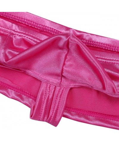 Men's Low Rise Bulge Pouch Enhancing Cheeky Bikini Briefs Underwear Hot Pink Medium(Waist 27.0-36.0"/68-92cm) - CQ186OEISOL $...