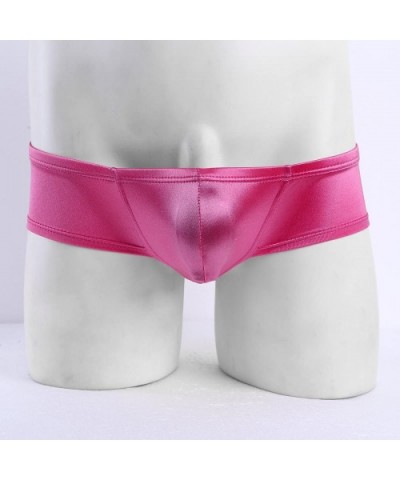 Men's Low Rise Bulge Pouch Enhancing Cheeky Bikini Briefs Underwear Hot Pink Medium(Waist 27.0-36.0"/68-92cm) - CQ186OEISOL $...