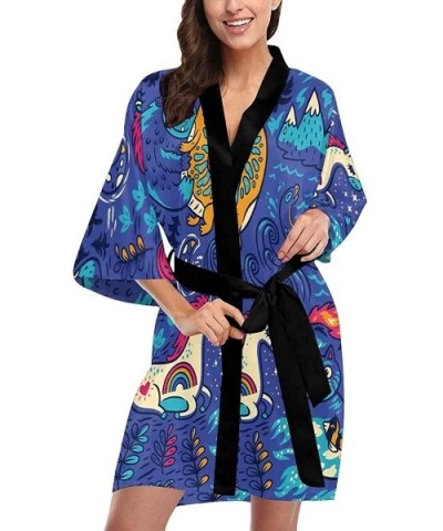 Custom Fantastic Animals Dragon Women Kimono Robes Beach Cover Up for Parties Wedding (XS-2XL) - Multi 1 - CP194X7QK5H $78.84...