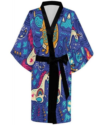 Custom Fantastic Animals Dragon Women Kimono Robes Beach Cover Up for Parties Wedding (XS-2XL) - Multi 1 - CP194X7QK5H $78.84...