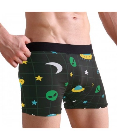 American Flag Gun Men's Funny Boxer Brief with Ballpark Pouch No Ride up Underwear for Youth - Alien Ufo Star Outer Space Pat...
