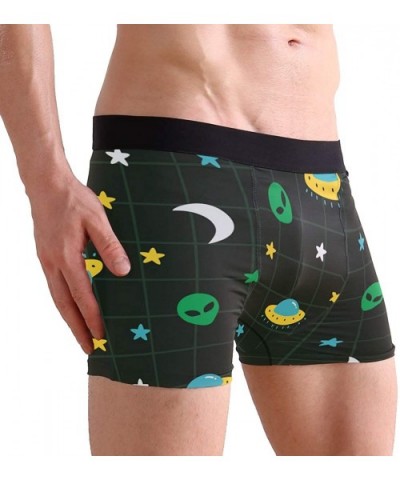 American Flag Gun Men's Funny Boxer Brief with Ballpark Pouch No Ride up Underwear for Youth - Alien Ufo Star Outer Space Pat...