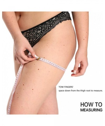 Original Patented Elastic Anti Chafing Thigh Bands - Prevent Thigh Chafing - Black - C8194TE7ULE $23.05 Garters & Garter Belts