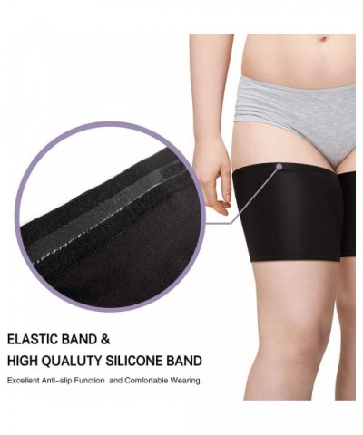 Original Patented Elastic Anti Chafing Thigh Bands - Prevent Thigh Chafing - Black - C8194TE7ULE $23.05 Garters & Garter Belts