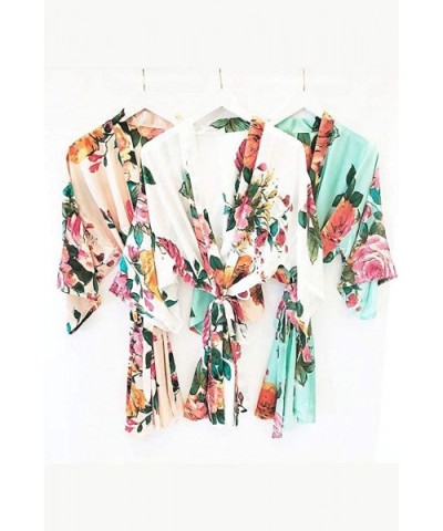 Watercolor Floral Robes Style EB3271B - Navy - C918M2ZHWCY $38.33 Robes