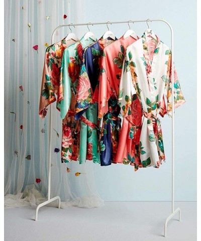 Watercolor Floral Robes Style EB3271B - Navy - C918M2ZHWCY $38.33 Robes