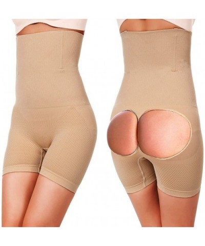 Womens Shapewear Tummy Control Seamless Hi-Waist Butt Lifter Power Shorts - Beige(bare Hips) - CE18UMIKED3 $19.54 Shapewear