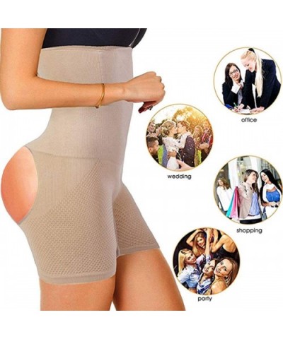 Womens Shapewear Tummy Control Seamless Hi-Waist Butt Lifter Power Shorts - Beige(bare Hips) - CE18UMIKED3 $19.54 Shapewear