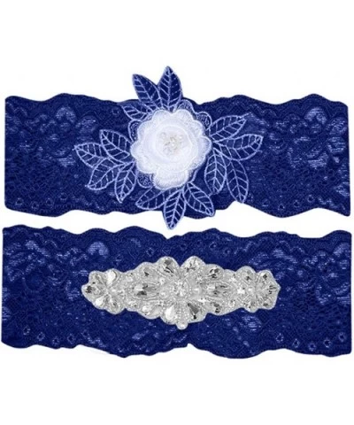 2pcs Lace Wedding Garter for Brides .One for Keeps and one for Garter Throw! - Navy - CQ18UYOEAGW $14.47 Garters & Garter Belts