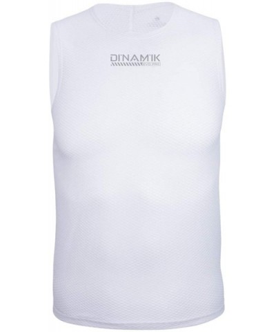 Men's Cycling Base Layer Sleeveless Undershirt - White - C718L957C8Y $54.78 Undershirts