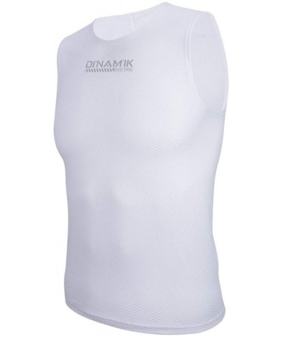 Men's Cycling Base Layer Sleeveless Undershirt - White - C718L957C8Y $54.78 Undershirts