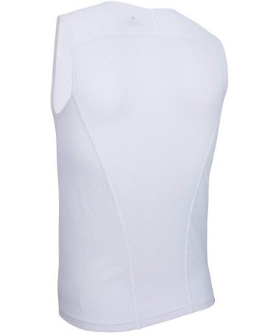 Men's Cycling Base Layer Sleeveless Undershirt - White - C718L957C8Y $54.78 Undershirts